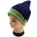 Moda Design Handmade Knit Cone Padrão Beanie Hat Inverno quente